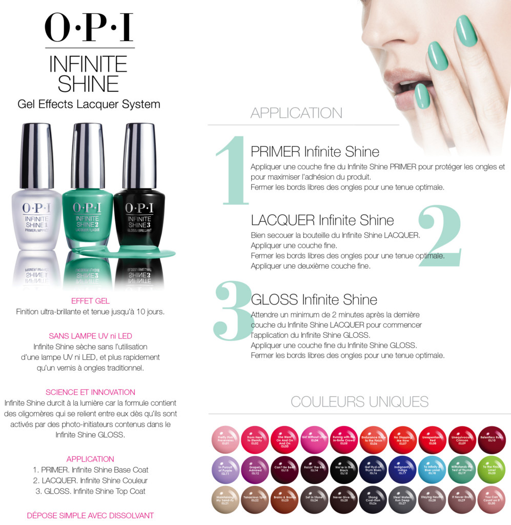 Affiche vernis OPI Infinite Shine