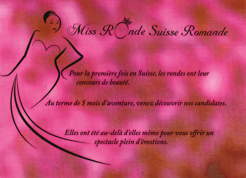 Flyer Miss Ronde Suisse Romande Recto