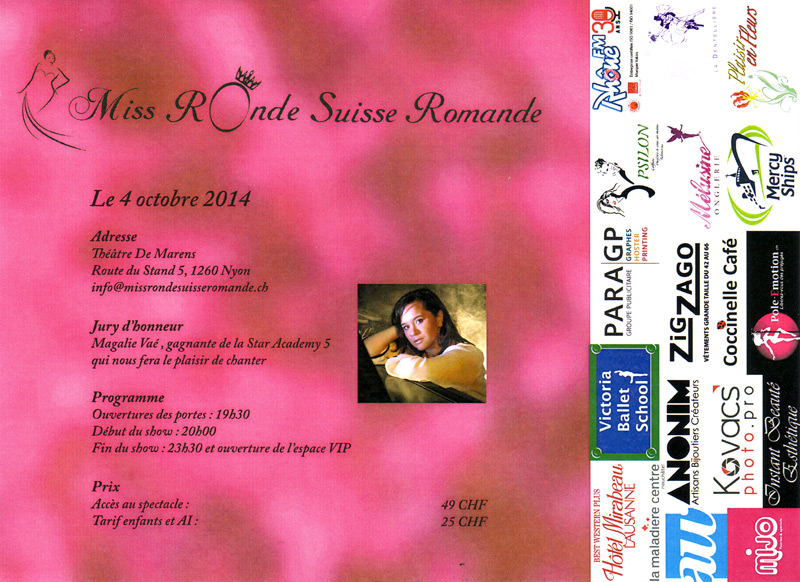 Flyer Miss Ronde Suisse Romande Verso