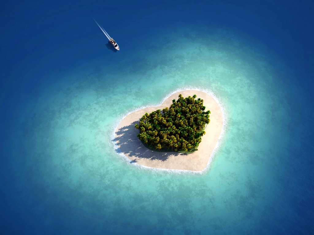 Île en forme de coeur